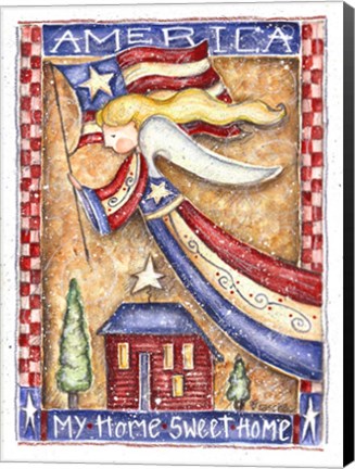 Framed Patriotic Angel Print