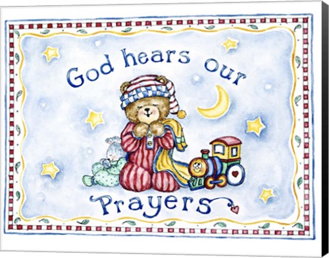 Framed God Hears Our Prayers Print