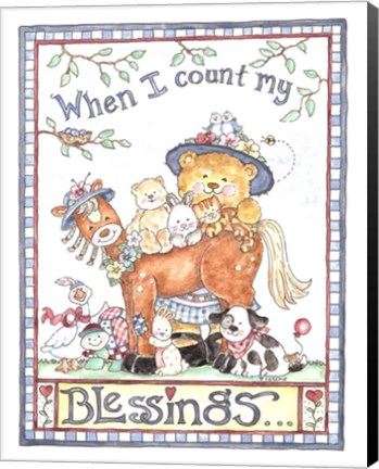 Framed When I Count My Blessings Print