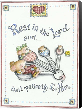 Framed Rest In The Lord Print