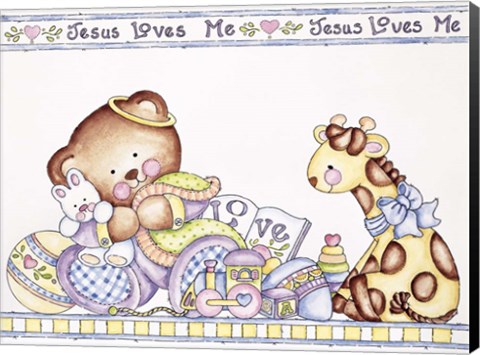 Framed Jesus Loves Me 2 Print