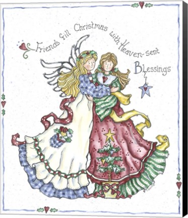 Framed Friends Fill Christmas Print