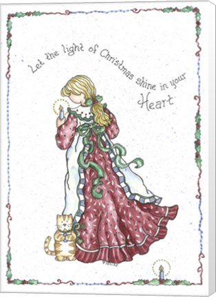 Framed Let The Light Of Christmas Print