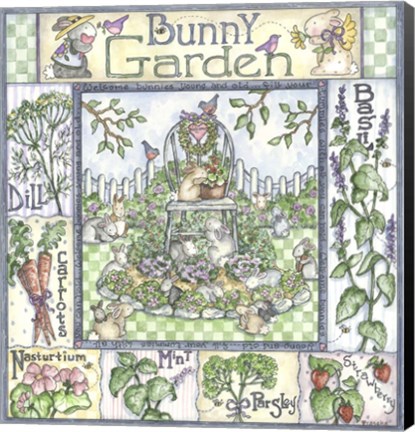 Framed Bunny Garden Print