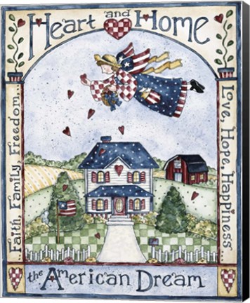 Framed Heart And Home Print