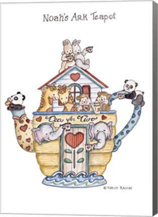 Framed Noah&#39;s Ark Teapot Print