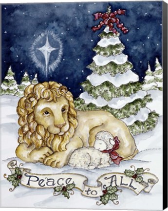 Framed Peace To All Print