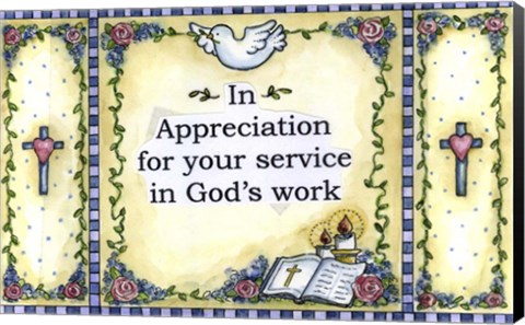 Framed In Appreciation Print