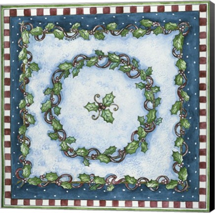 Framed Christmas Holly Print