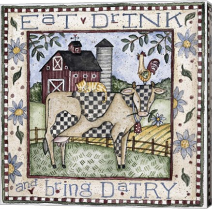 Framed Eat, Drink &amp; Bring Dairy Print