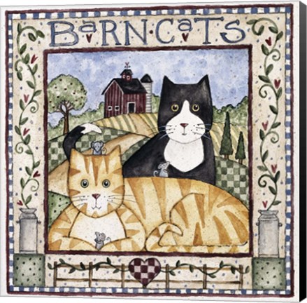 Framed Barn Cats Print