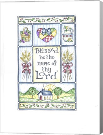 Framed Blessed Be The Name Of Thy Lord Print