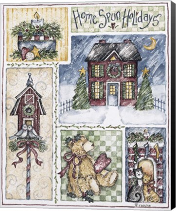 Framed Home Spun Holiday Print