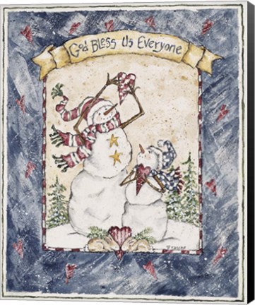 Framed God Bless Us Everyone Print