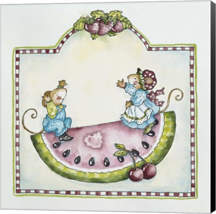 Framed Watermelon Mice Print