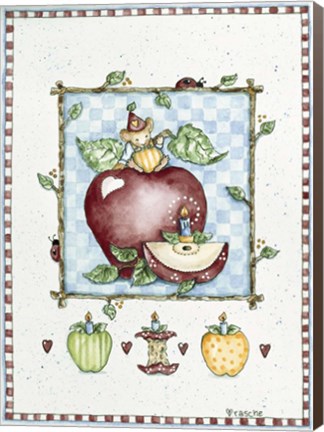 Framed Mouse With Apple Print