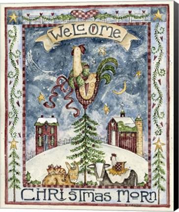 Framed Welcome Christmas Morn Print