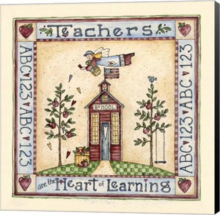 Framed Teachers Are The Heart Of Learning Print