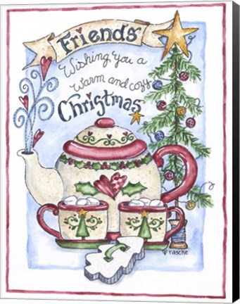 Framed Wishing You A Warm And Cozy Christmas Print