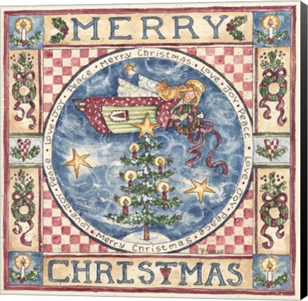Framed Merry Christmas Angel Print