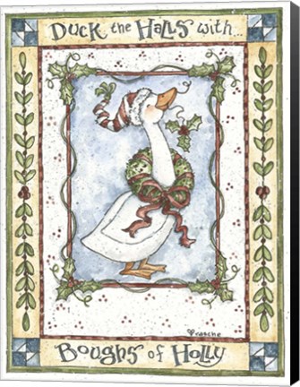Framed Duck The Halls Print