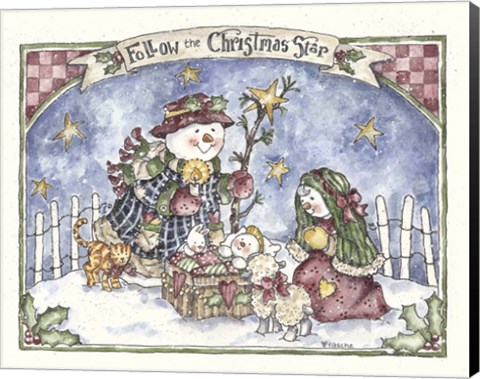 Framed Follow The Christmas Star Print