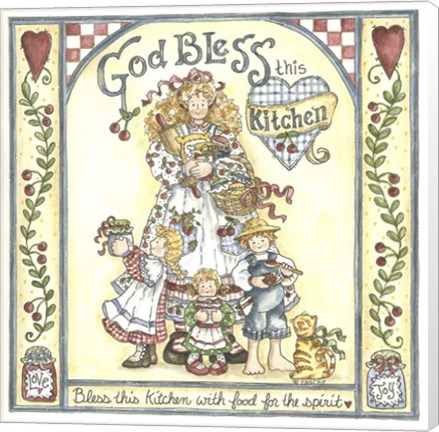 Framed God Bless Print