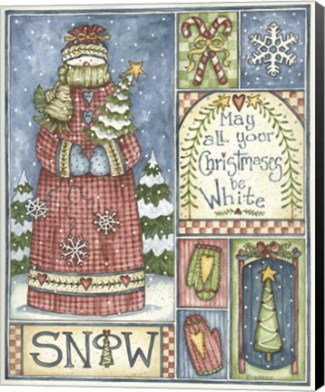 Framed May All Your Christmases Be White Print