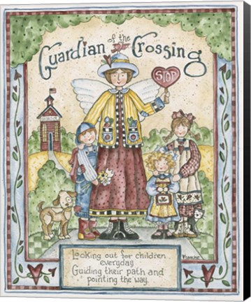 Framed Guardian Of The Crossing Print