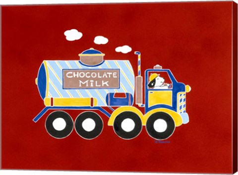 Framed Chocolate Milk Truck Print