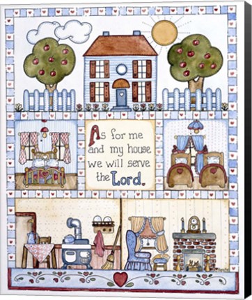 Framed As For Me And My House2 Print