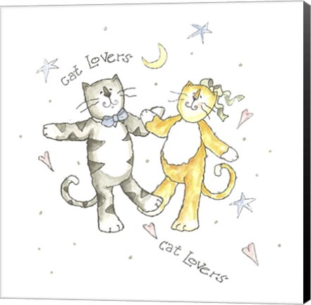 Framed Cat Lovers 2 Color Print