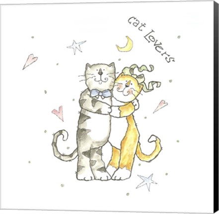 Framed Cat Lovers 3 Color Print
