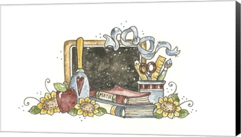 Framed Chalkboard With Bell Print