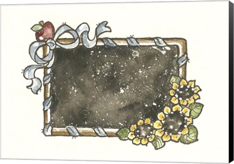 Framed Chalkboard With Ribbon Print