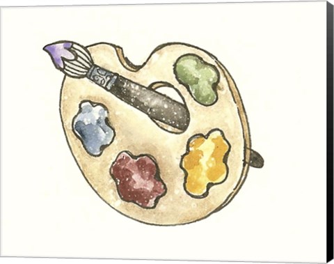 Framed School Art Palette Print