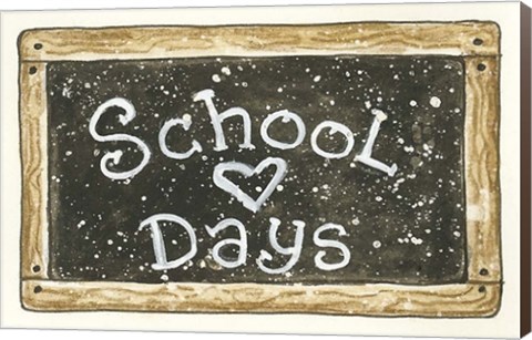 Framed School Chalkboard Print