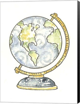 Framed School Globe Print