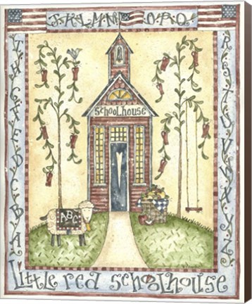 Framed Little Red Schoolhouse Print