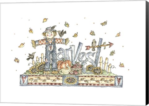 Framed Harvest Word Art Print