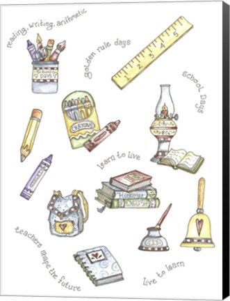 Framed School Pattern Print