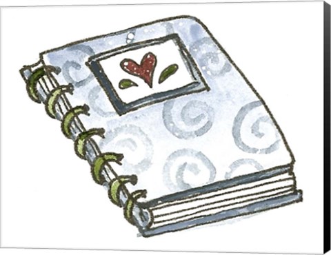 Framed School Spiral Notebook Print