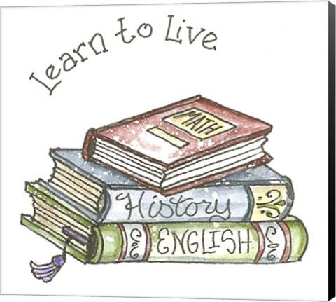 Framed School Three Books Print