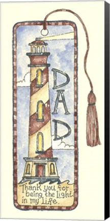 Framed Dad Lighthouse Bookmark Print