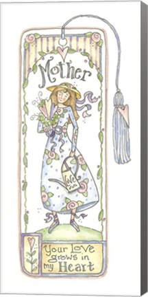 Framed Mother Love Grows Bookmark Print