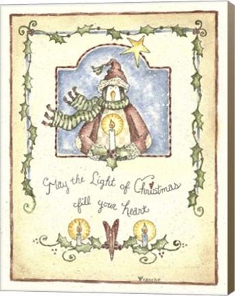 Framed May The Light Penguin Print