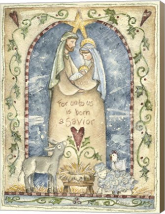 Framed Unto Us Is Born A Savior Print