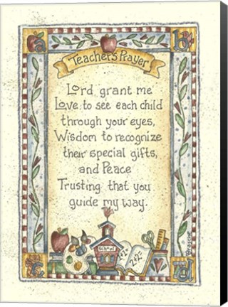 Framed Teacher&#39;s Prayer 2 Print