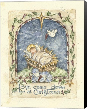 Framed Love  Came Down At Christmas Print