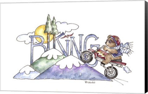 Framed Biking Print